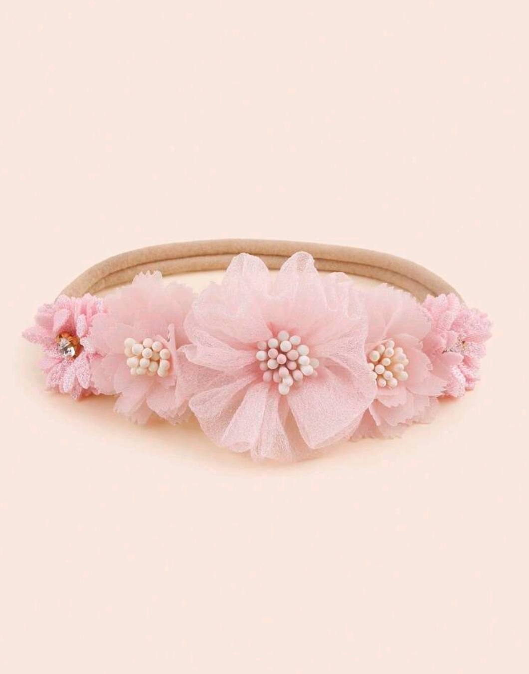 1pc Baby Pink Baby Headband set