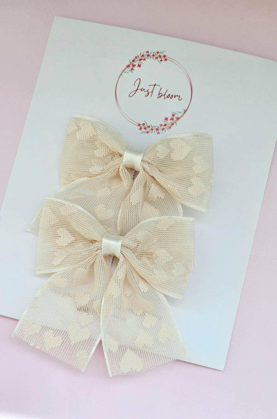 2pcs Black Ribbon Bow Clip 